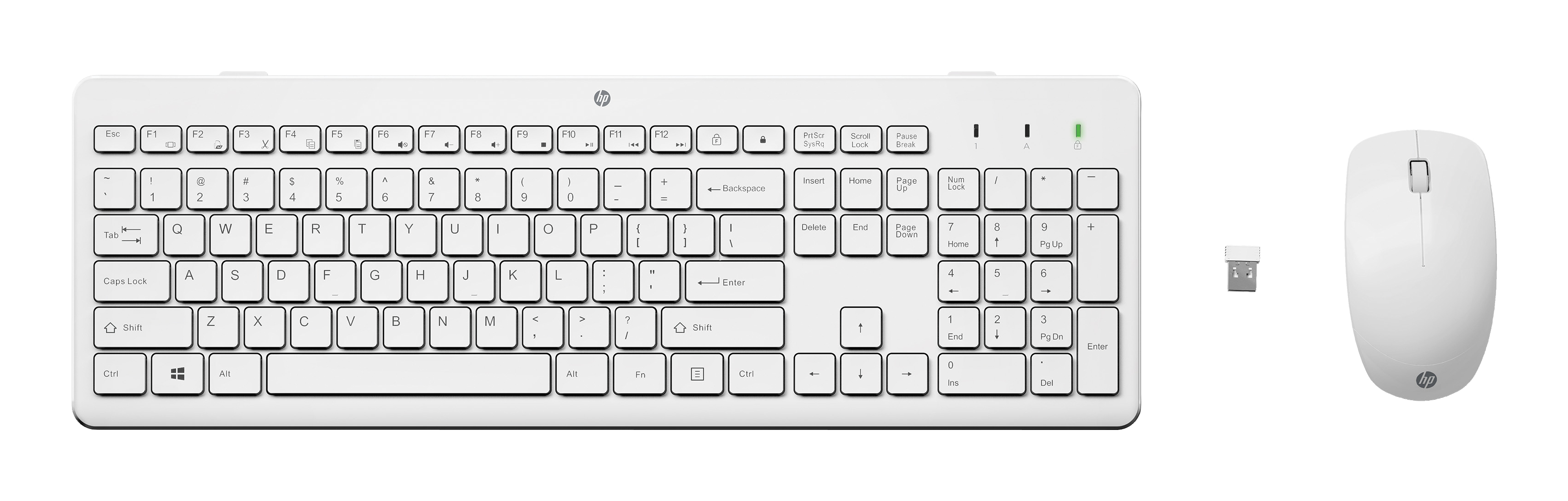 HP Tastatur+Maus 230 Kabellos Weiß Deutsch