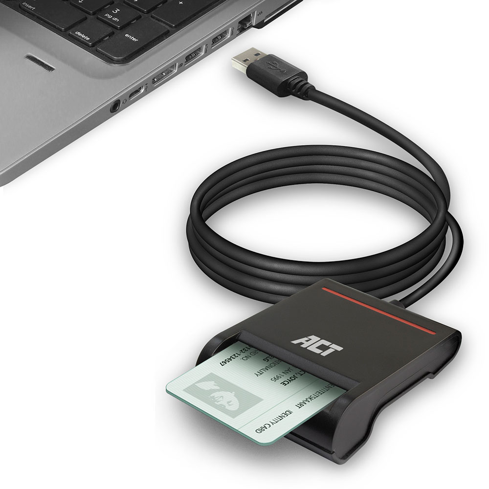 USB-A Smart Card ID reader, suitable for Belgian ID cards
