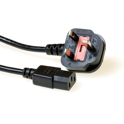 Powercord UK plug - C13 black 2.5 m