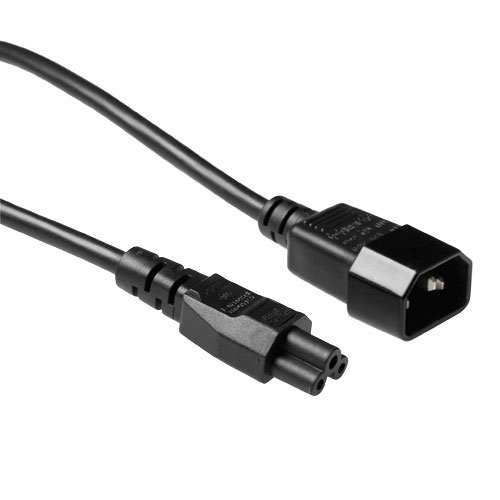Powercord C14 - C5 black 2 m