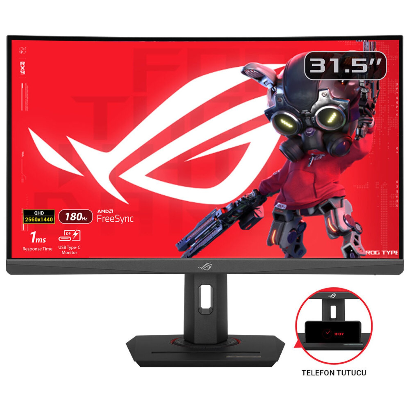 ASUS ROG Strix XG32WCS skærm - LED bag