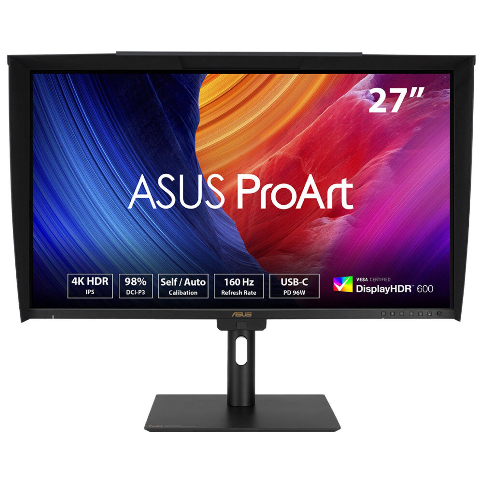 LCD ASUS 27"" ProArt PA27UCGE Professional Monitor 4K 3840x2160p IPS 160Hz 600 nits 98% DCI-P3 Built-in Motorized Colorimeter