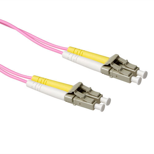 0.5 meter LSZH Multimode 50/125 OM4 fiber patch cable duplex with LC connectors