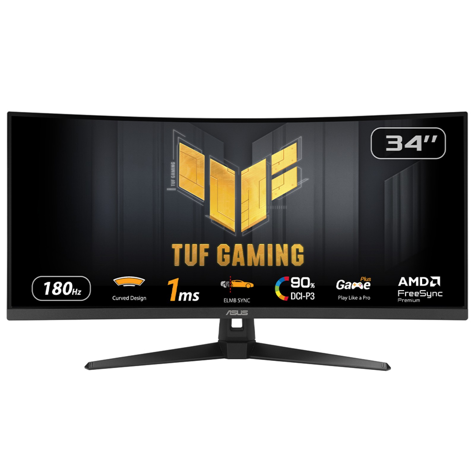 Asus Tuf Gaming Vg34Vq3B Computer Monitor 86.4 Cm (34") 3440 X 1440 Pixels Ultrawide Quad Hd Led Black
