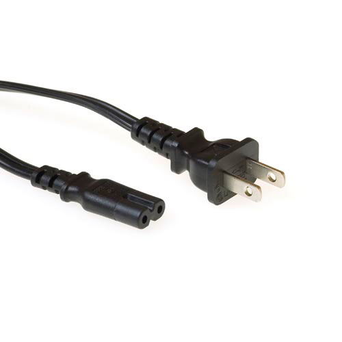 Powercord USA plug - C7 black 1.8 m