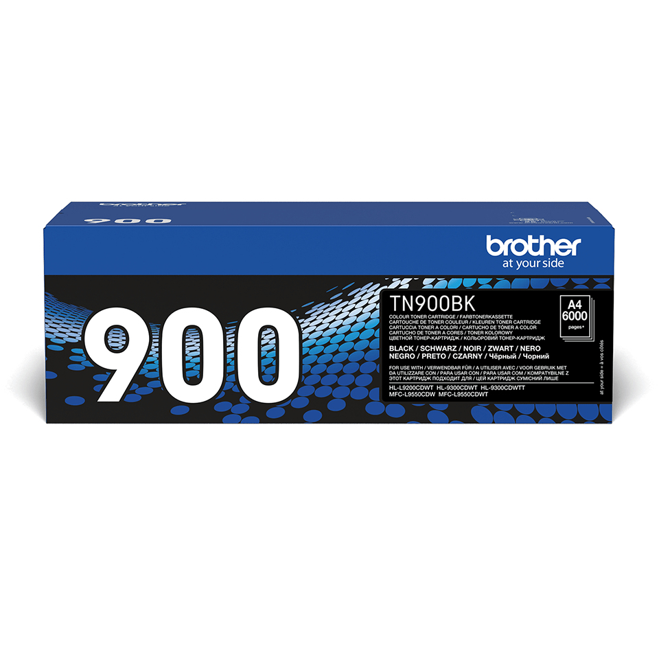 Brother Toner TN-900BK | 6000Sider | Sort