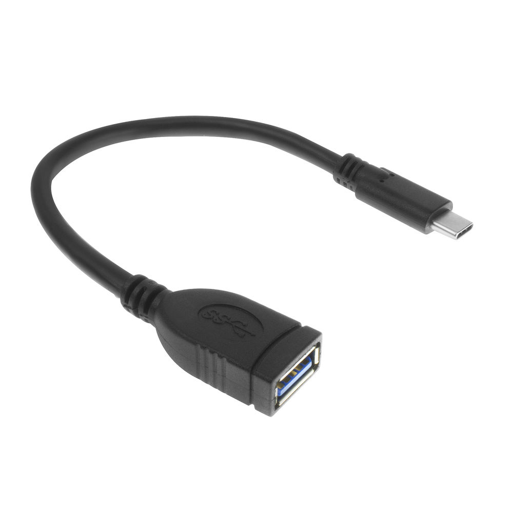 USB 3.0 cable OTG, USB-C male to USB-A female, 0.2 meters