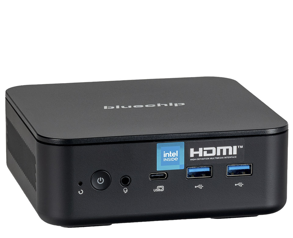 bluechip BUSINESSline M13100 N100 W11Pro 8GB 120GB SSD Wi-Fi 6 BT 5.3, 2 × RJ45 (1 Gb/s), Intel® UHD Grafik