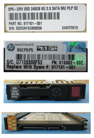 Hewlett Packard Enterprise hot-plug SSD 240GB 2.5Inch SFF