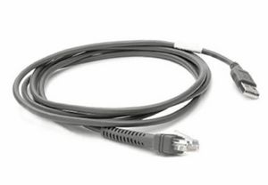 Zebra Cable, USB, 2.1m, straight Shielded, series A connector,
