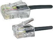 MicroConnect RJ11-RJ45 3M M/M Black 6P/4C-8P/4C