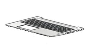 HP Top Cover W/ Keyboard CP Intl L45091-B31, Housing base +  keyboard, Dutch, HP, ProBook 450 G6