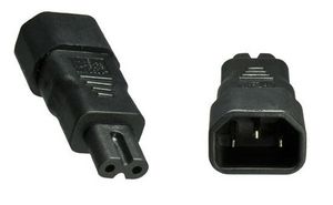 MicroConnect Power Adapter C14  -  C7 M-F IEC 60320-C14 Male - C7 Female Black