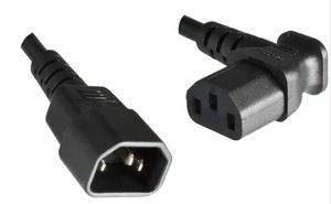 MicroConnect Power Cord 1.8m Extension C13-C14, Angled, Black. 0.75 mm?