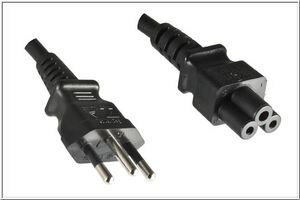 MicroConnect Power Cord Brazil to C5 1.8m Brazil plug Type N to C5 Black H05VV-F 3 x 0.75mm?