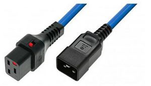 MicroConnect Powercord C19 IEC Lock - C20  blue 3m, PC1376 Powercord C19  IEC Lock - C20 blue 3m, PC1376
