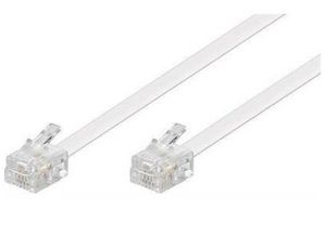 MicroConnect ModularCable RJ11 6P/4C 15m White 1-4, 2-3, 3-2, 4-1