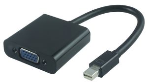 MicroConnect Active Mini DP - VGA Adaptor Mini DP M - VGA Female, Black Connect a VGA display to a Mini-DisplayPort?-equipped PC or Mac? computer