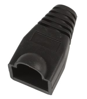 MicroConnect Strain Relief Boot for RJ45  Black, 50pcs Cable lead in  6.40mm