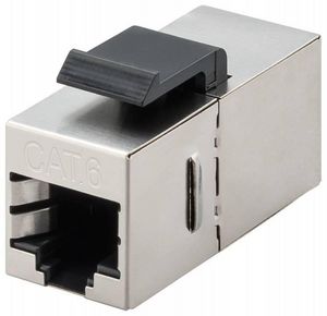 MicroConnect Keystone module CAT6, STP  RJ45 F-F 2 RJ45 female (8P8C)  pin out 1:1, for Keystone ports with 19.2 x 14.9 mm, Tested up to 250 MHz