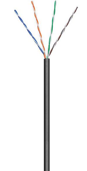 MicroConnect U/UTP CAT5e Outdoor 100m Black Stranded, AWG26 CCA, Jacket PE UV and water resistent