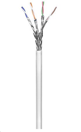 MicroConnect S/FTP CAT6  100m White, PVC Solid, AWG 23/1, CCA Non-terminated data-/install. cable for proccessing and installation with LSA