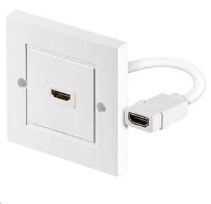 MicroConnect HDMI wall socket 1 port white 1080P, 3D. HDCP, High speed.