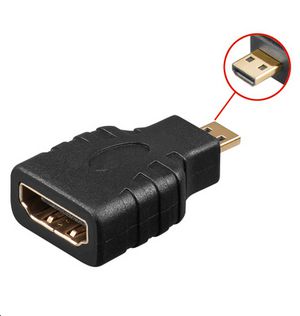 MicroConnect HDMI 19 - HDMI 19 D F-M Micro HDMI Female - HDMI male micro Gold plated contacts
