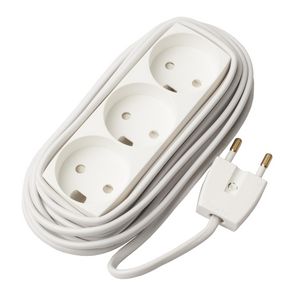 MicroConnect EL Socket 3 power outlet U/J  white 5m 5,0 meter cord