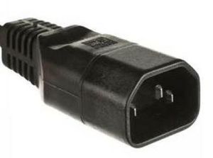 MicroConnect IEC Power Adaptor C14 Plug C14 Socket, Straight, Black 10A 250V