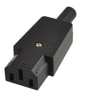 MicroConnect IEC Power Adaptor C13 Plug C13 Socket, Straight, Black 10A 250V