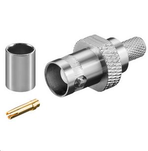 MicroConnect BNC crimp plug for RG59 cable with gold pin