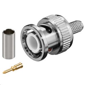 MicroConnect BNC crimp plug for RG58 cable with gold pin for RG58/U cable
