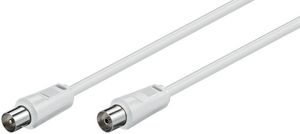 MicroConnect Coax M-F 1.5m White 75 Ohm Double Shielded