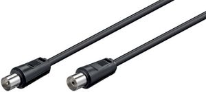 MicroConnect Coax M-F 1.5m Black 75 Ohm Double Shielded