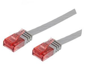MicroConnect U/UTP CAT6 0.25M Grey Flat Unshielded Network Cable, PVC, 4x2xAWG 32/7 CU