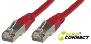 MicroConnect F/UTP CAT6 15m Red PVC Outer Shield : Foil screening 4x2xAWG 27 CCA