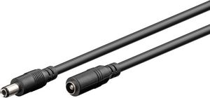 MicroConnect DC Cable 5.50 X 2.50 mm, 3M DC male - DC female, Black,  for Power Supply