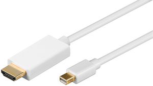 MicroConnect Mini Displayport to HDMI  Cable 5m incl. audio  transmission White, with gold plated plugs
