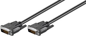 MicroConnect DVI-D 24+1-pin 2m M-M Black Full HD 1080p, Dual Link, HDTV Resolution max.: 2560 x 1600 Pixel, 60Hz