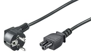 MicroConnect Power Cord CEE 7/7 - C5 1.2m Black H05VV-F3x0.75mm2 CU, Male-Female