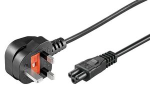 MicroConnect Power Cord 3m UK / C5 Black Power UK Type G to C5