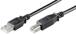MicroConnect USB2.0 LSZH A-B 3m M-M, BLACK