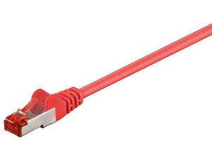 MicroConnect F/UTP CAT6 0.5m Red PVC Outer Shield : Foil screening 4x2xAWG 27 CCA