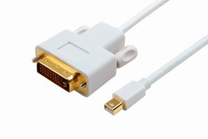 MicroConnect Mini Displayport to DVI-D  Cable 2m Dual Link 24+1,  Passive White, Gold plated, resolution : 1920*1080p