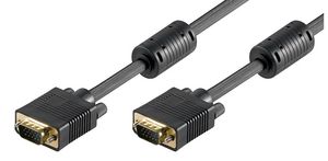 MicroConnect SVGA HD15 2m M-M w.ferrit core Double Shielded Black Max. resolution Full HD 1920x1080p