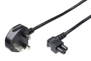 MicroConnect Power Cord UK - C5 1.8m Black Power UK Type G to C5 Angled H05VV-F3x0.75mm2 CU
