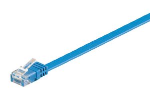 MicroConnect U/UTP CAT6 1M Blue Flat Unshielded Network Cable, PVC, 4x2xAWG 32/7 CU