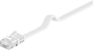 MicroConnect U/UTP CAT6 3M White Flat Unshielded Network Cable, PVC, 4x2xAWG 32/7 CU