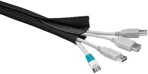 MicroConnect Cablesock W/hook and loop 1.8  m Tube dimameter: 2-4cm Black